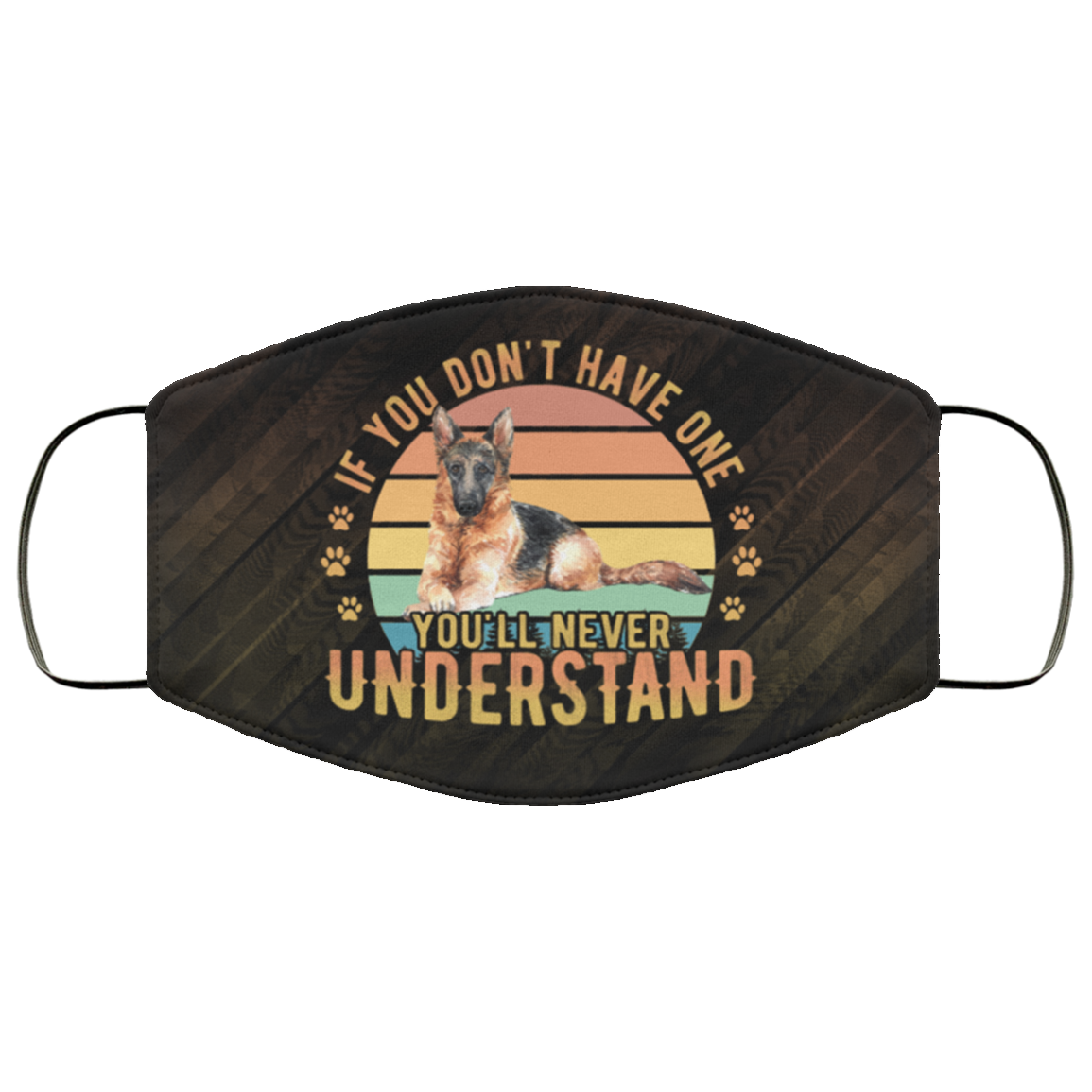 Dog Face Mask - German Shepherd Washable Reusable Custom Printed Cloth Face Mask Cover, Black, Cloth Face Cover Dog Face Mask - German Shepherd Washable Reusable Custom Printed Cloth Face Mask Cover, Black, Cloth Face Cover