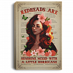 RedHeads Are Sunshine Mixed With A Little Hurricane Gallery Wrapped Framed Canvas Prints-Unframed Poster, White, 0.75'' Framed Canvas RedHeads Are Sunshine Mixed With A Little Hurricane Gallery Wrapped Framed Canvas Prints-Unframed Poster, White, 0.75'' Framed Canvas