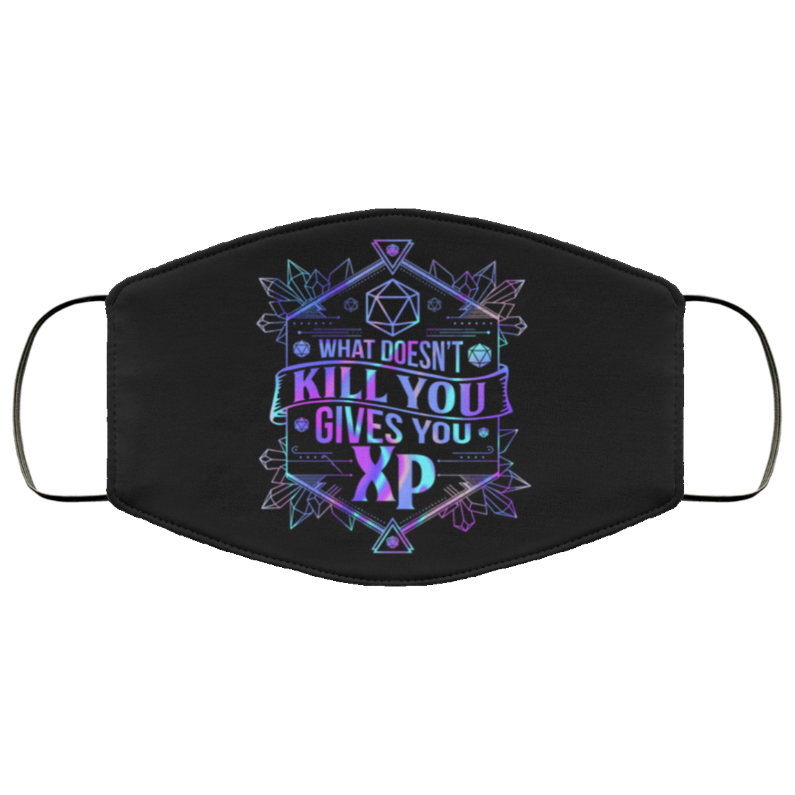 What Doesn't Kill You Gives You XP Washable Reusable Custom - Printed Cloth Face Mask Cover, Black, Cloth Face Cover What Doesn't Kill You Gives You XP Washable Reusable Custom - Printed Cloth Face Mask Cover, Black, Cloth Face Cover