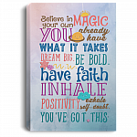 Believe in Your Own Magic You've Got This Wrapped Framed Canvas Print - Unframed Poster - Kids Wall Art Decor, White, 0.75'' Framed Canvas Believe in Your Own Magic You've Got This Wrapped Framed Canvas Print - Unframed Poster - Kids Wall Art Decor, White, 0.75'' Framed Canvas