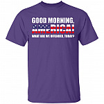 Good Morning America What are We Offended by Today America Flag T-Shirt, Purple, Unisex T-Shirt