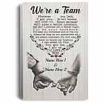 Personalized We're A Team Whatever You Lack I Got You Gallery Wrapped Framed Canvas Prints - Unframed Poster, White, 0.75'' Framed Canvas