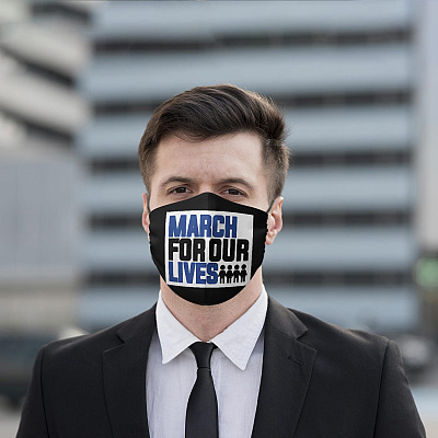 Alternative view of March for Our Lives - Gun Control Washable Reusable Custom - Printed Cloth Face Mask Cover