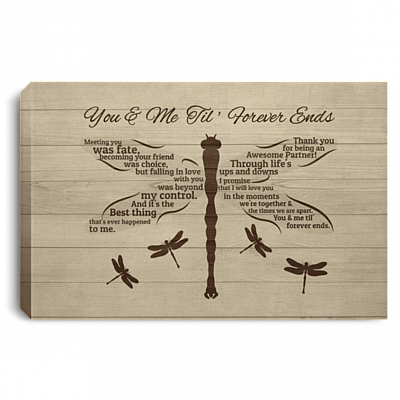 Dragonfly Meeting You Was Fate Becoming Your Friend In Memorial Framed Canvas - Unframed Poster, White, 0.75'' Framed Canvas