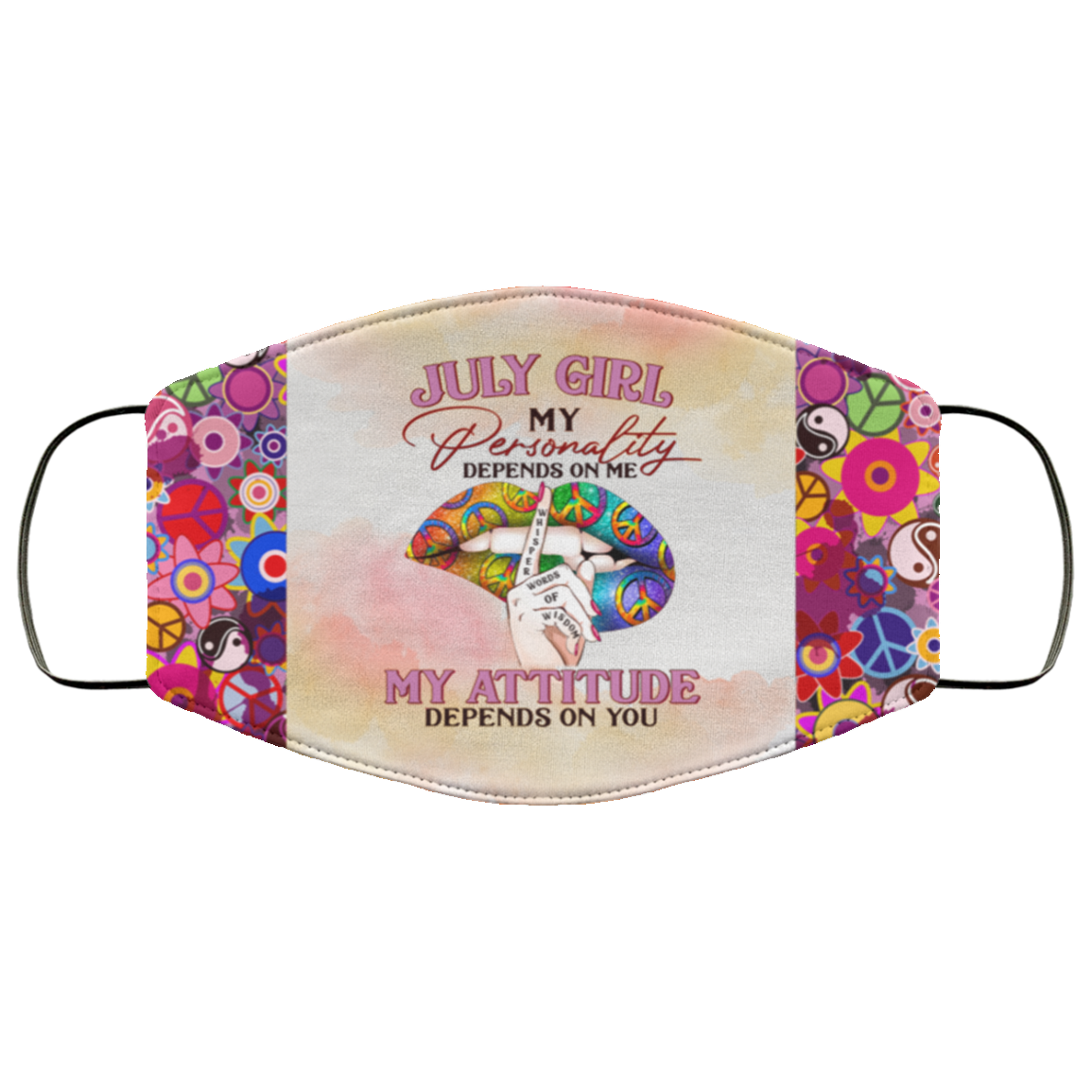 July Girl My Personality Depends on Me Washable Reusable Custom - Printed Cloth Face Mask Cover, White, Cloth Face Cover July Girl My Personality Depends on Me Washable Reusable Custom - Printed Cloth Face Mask Cover, White, Cloth Face Cover