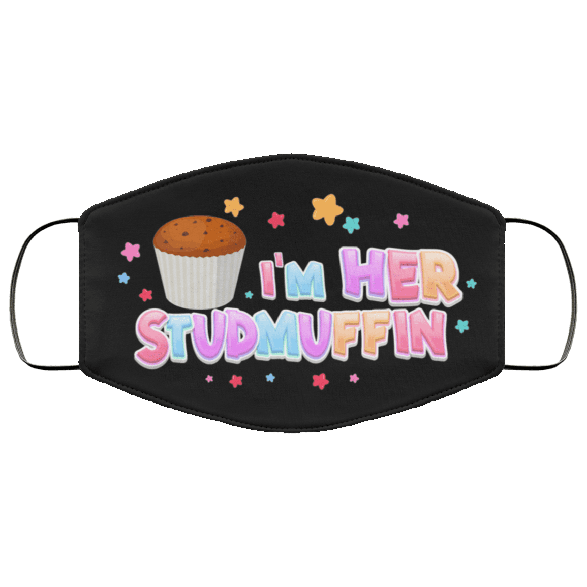 I'm Her StudMuffin His Cupcake Washable Washable Reusable Custom - Printed Cloth Face Mask Cover, Black, Cloth Face Cover I'm Her StudMuffin His Cupcake Washable Washable Reusable Custom - Printed Cloth Face Mask Cover, Black, Cloth Face Cover