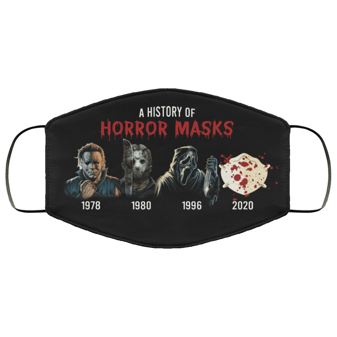 A History Of Horror Masks Michael Jason Funny Horror Movie Washable Reusable Custom - Cloth Face Mask Cover, Black, Cloth Face Cover A History Of Horror Masks Michael Jason Funny Horror Movie Washable Reusable Custom - Cloth Face Mask Cover, Black, Cloth Face Cover