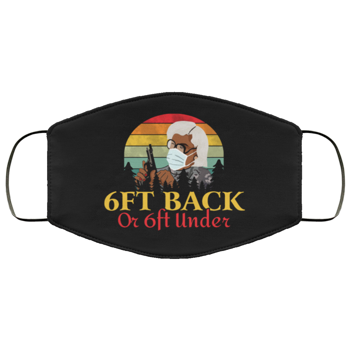 Madea 6 Feet Back or 6 Feet Under Washable Reusable Custom - Printed Cloth Face Mask Cover, Black, Cloth Face Cover Madea 6 Feet Back or 6 Feet Under Washable Reusable Custom - Printed Cloth Face Mask Cover, Black, Cloth Face Cover