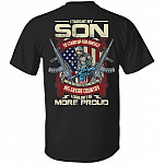 I Taught My Son To Stand Up For Himself He Decided To Stand Up For His Entire Country Only Print On Back T-Shirt, Black, Unisex T-Shirt