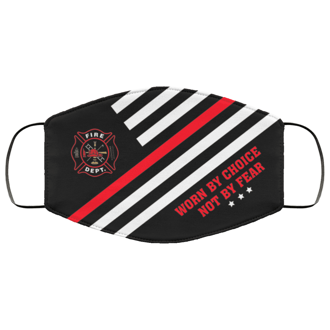 Worn By Choice Not By Fear Fire Department Washable Reusable Custom - Firefighter Printed Cloth Face Mask Cover, Black, Cloth Face Cover Worn By Choice Not By Fear Fire Department Washable Reusable Custom - Firefighter Printed Cloth Face Mask Cover, Black, Cloth Face Cover