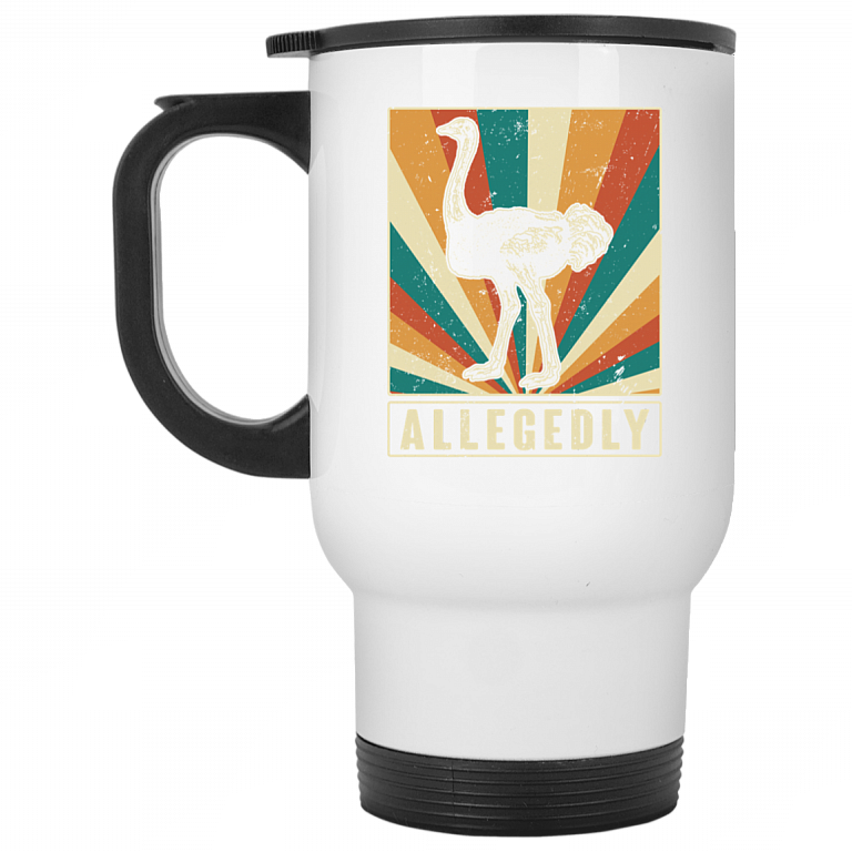 Allegedly Mug, White, 14 oz. White Travel Mug