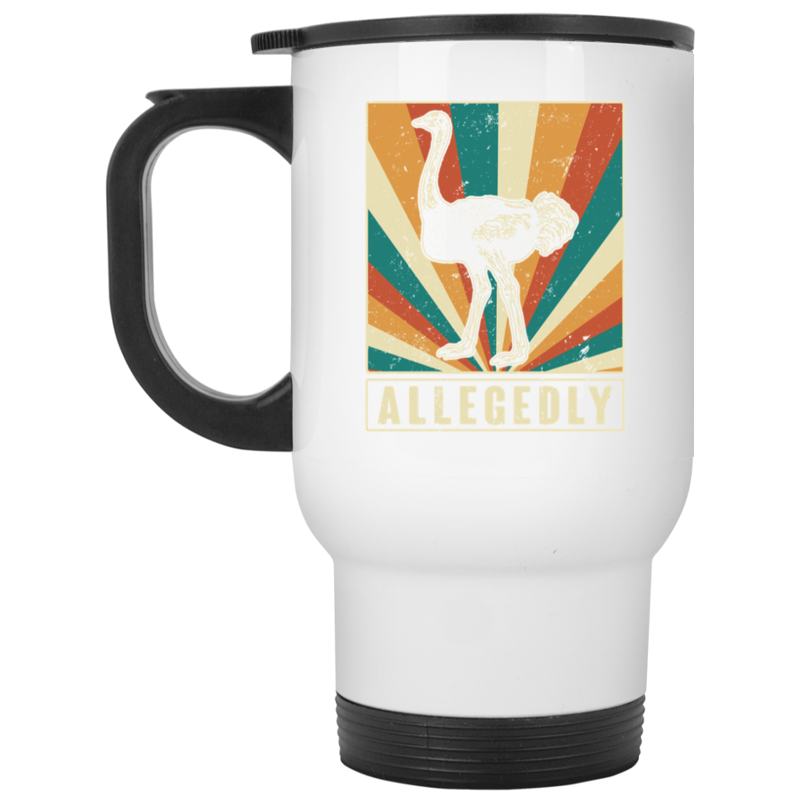 Allegedly  Mug, White, 14 oz. White Travel Mug Allegedly Mug, White, 14 oz. White Travel Mug