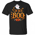 Men I'm His Witch - I'm Her Boo Funny Halloween T-Shirt - Cute Couple Halloween Shirts, Black, Unisex T-Shirt