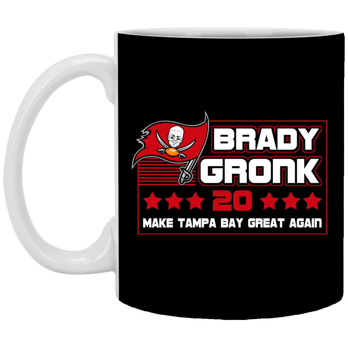 Brady Gronk 20 Make Tampa Bay Great Again Coffee Mug – Beer Stein – Water Bottle, Black, 11 oz. White Mug Brady Gronk 20 Make Tampa Bay Great Again Coffee Mug – Beer Stein – Water Bottle, Black, 11 oz. White Mug