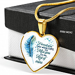 I Loved You Your Whole Life I'll Miss You For The Rest Of Mine Heart Pendant Necklace - Heart Luxury Necklace (Gold Plated)
