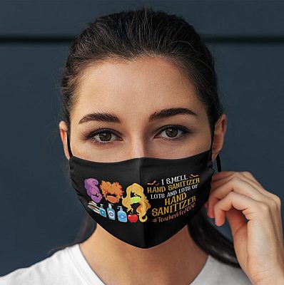 Alternative view of I Smell Hand Sanitizer Lots And Lots Of Hand Sanitizer Hocus Pocus Washable Reusable Printed Cloth Face Mask Cover
