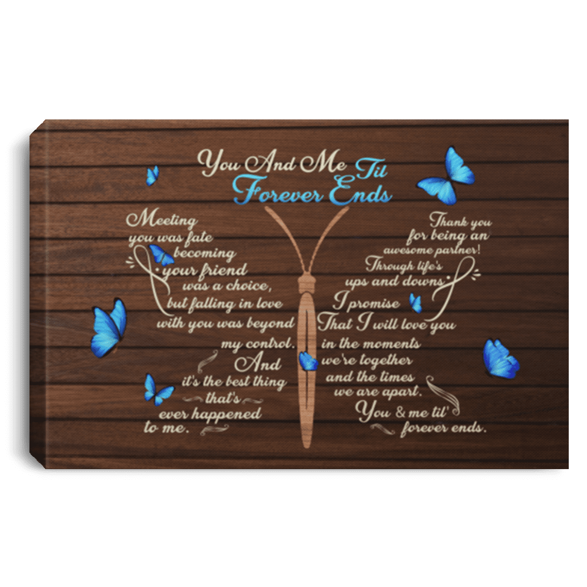 Butterfly Meeting You Was Fate Becoming Your Friend In Memorial Framed Canvas - Unframed Poster, White, 0.75'' Framed Canvas Butterfly Meeting You Was Fate Becoming Your Friend In Memorial Framed Canvas - Unframed Poster, White, 0.75'' Framed Canvas