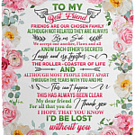 To My Best Friend I Thank You For All That You Do Fleece Blanket - Premium Sherpa Blanket - Woven Blanket, White, Cozy Plush Fleece Blanket - 50x60