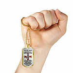 To My Son Never Give Up No Matter What Life Can Be Tough But You Are Tougher Dog Tag Pendant Necklace - Dog Tag (Gold Plated) To My Son Never Give Up No Matter What Life Can Be Tough But You Are Tougher Dog Tag Pendant Necklace - Dog Tag (Gold Plated)