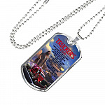 Trucker's Prayer Lord Please Help Me To Be Safe I Put My Hands In Yours Lord Get Me Home Dog Tag Pendant Necklace - Dog Tag (Silver)