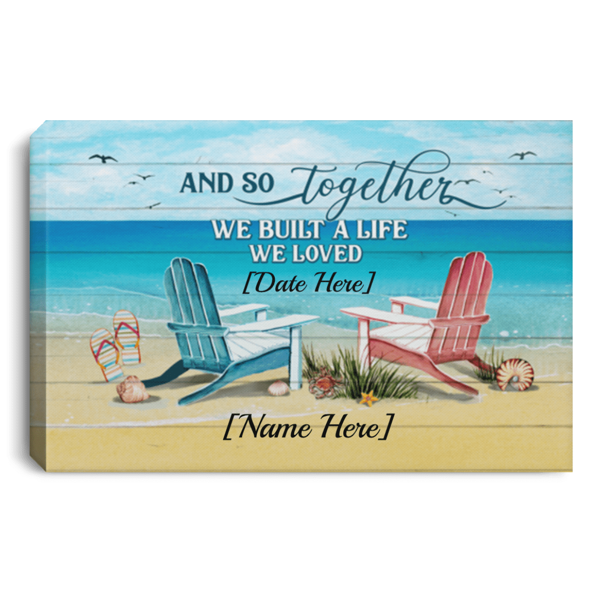 Personalized And So Together We Built A Life We Loved Gallery Wrapped Framed Canvas Prints - Unframed Poster, White, 0.75'' Framed Canvas Personalized And So Together We Built A Life We Loved Gallery Wrapped Framed Canvas Prints - Unframed Poster, White, 0.75'' Framed Canvas
