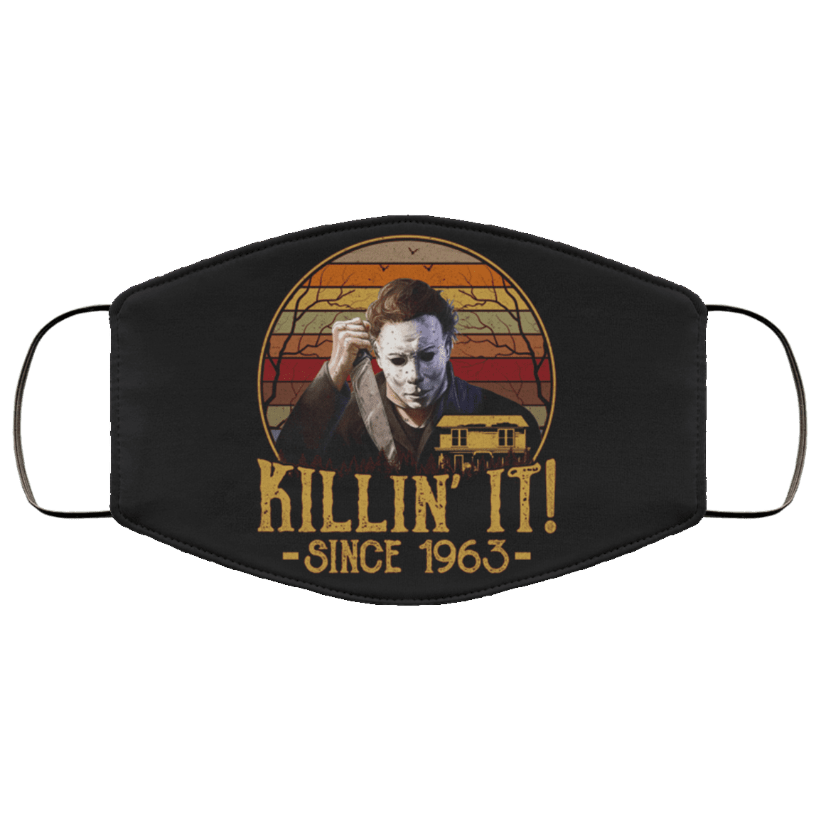 Killin' It Since 1963 Washable Reusable Custom Printed Cloth Face Mask Cover - Halloween Michael Myers Face Mask, Black, Cloth Face Cover – Medium/Large Killin' It Since 1963 Washable Reusable Custom Printed Cloth Face Mask Cover - Halloween Michael Myers Face Mask, Black, Cloth Face Cover – Medium/Large