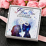 1HP. Love You Enough couple galaxy(4) Infinity Heart Necklace (Silver) 4