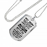 My Son Keep Your Head Up God Gives His Hardest Battle Dog Tag Necklace - Dog Tag (Silver) My Son Keep Your Head Up God Gives His Hardest Battle Dog Tag Necklace - Dog Tag (Silver)