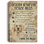 Golden Retriever House Rules If You Don't Want Fur On Your Clothes Wrapped Framed Canvas Prints - Unframed Poster, White, 0.75'' Framed Canvas Golden Retriever House Rules If You Don't Want Fur On Your Clothes Wrapped Framed Canvas Prints - Unframed Poster, White, 0.75'' Framed Canvas