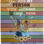 Personalized You Are My Person You Will Always Be My Person Best Friends Fleece Blanket - Sherpa Blanket, White, Cozy Plush Fleece Blanket - 50x60 Personalized You Are My Person You Will Always Be My Person Best Friends Fleece Blanket - Sherpa Blanket, White, Cozy Plush Fleece Blanket - 50x60