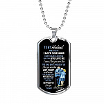 Wife To My Husband when I Say I Love You More Dog Tag Pendant Necklace - Dog Tag (Silver) Wife To My Husband when I Say I Love You More Dog Tag Pendant Necklace - Dog Tag (Silver)