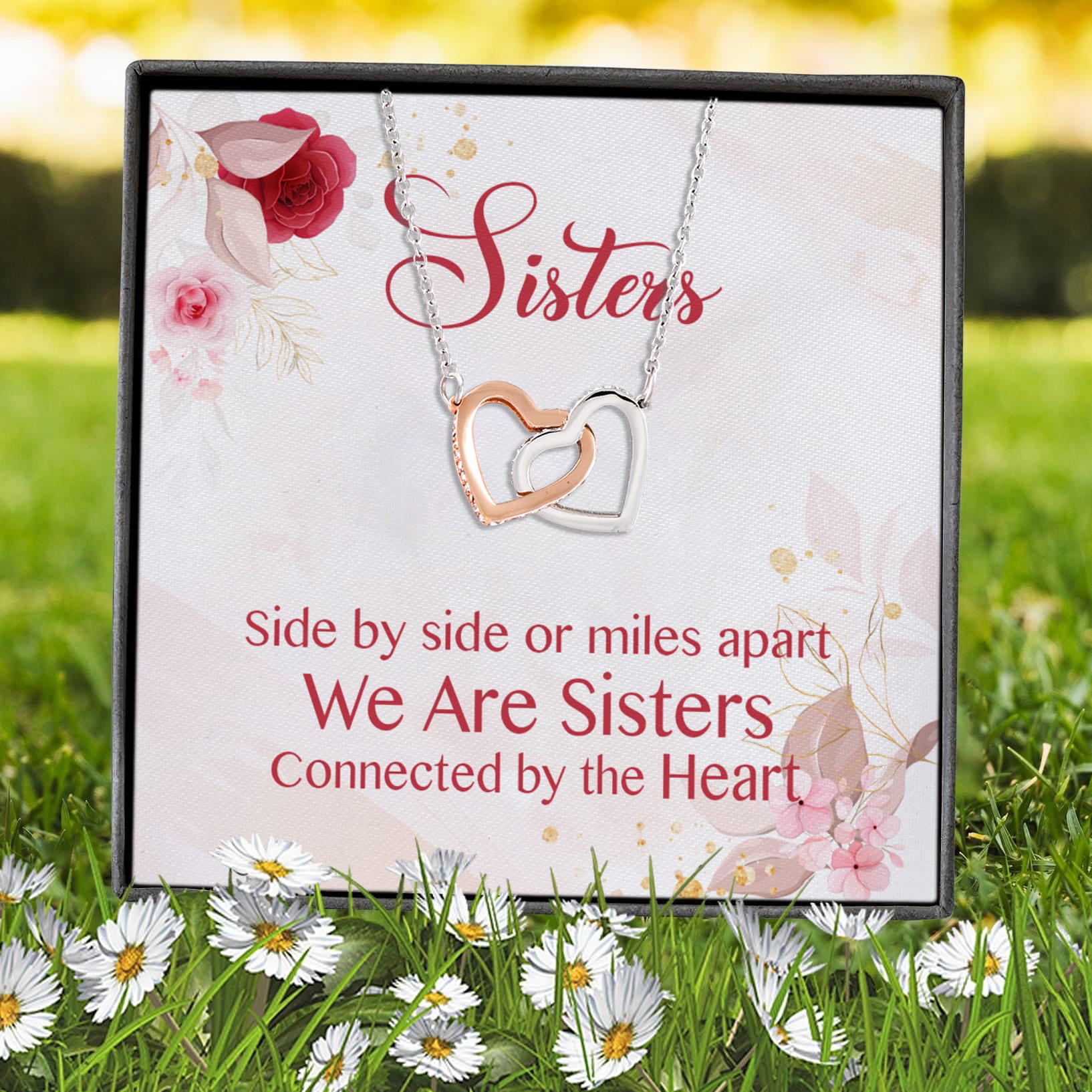 15Th. Sister Side By Side(4) Interlocking Hearts Necklace 7