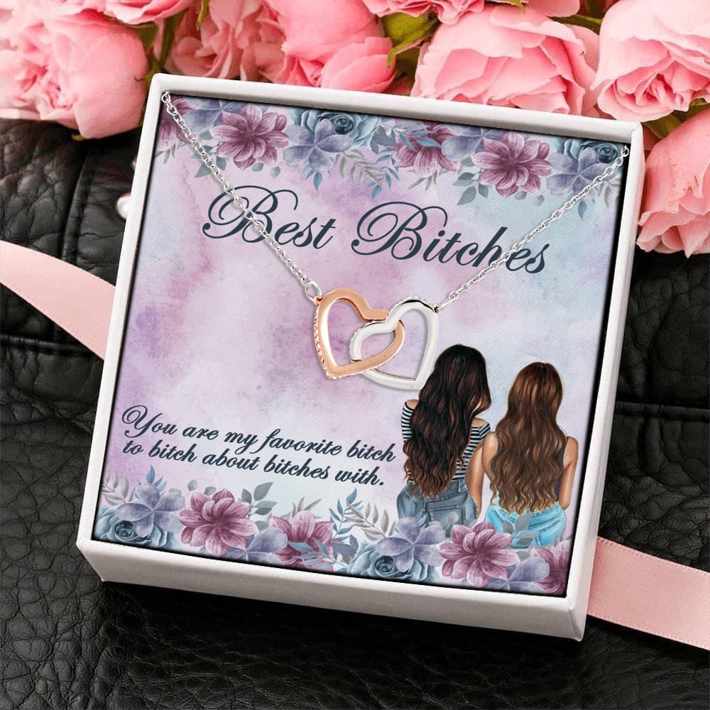 12O.Best Bitches(4) Interlocking Hearts Necklace 4