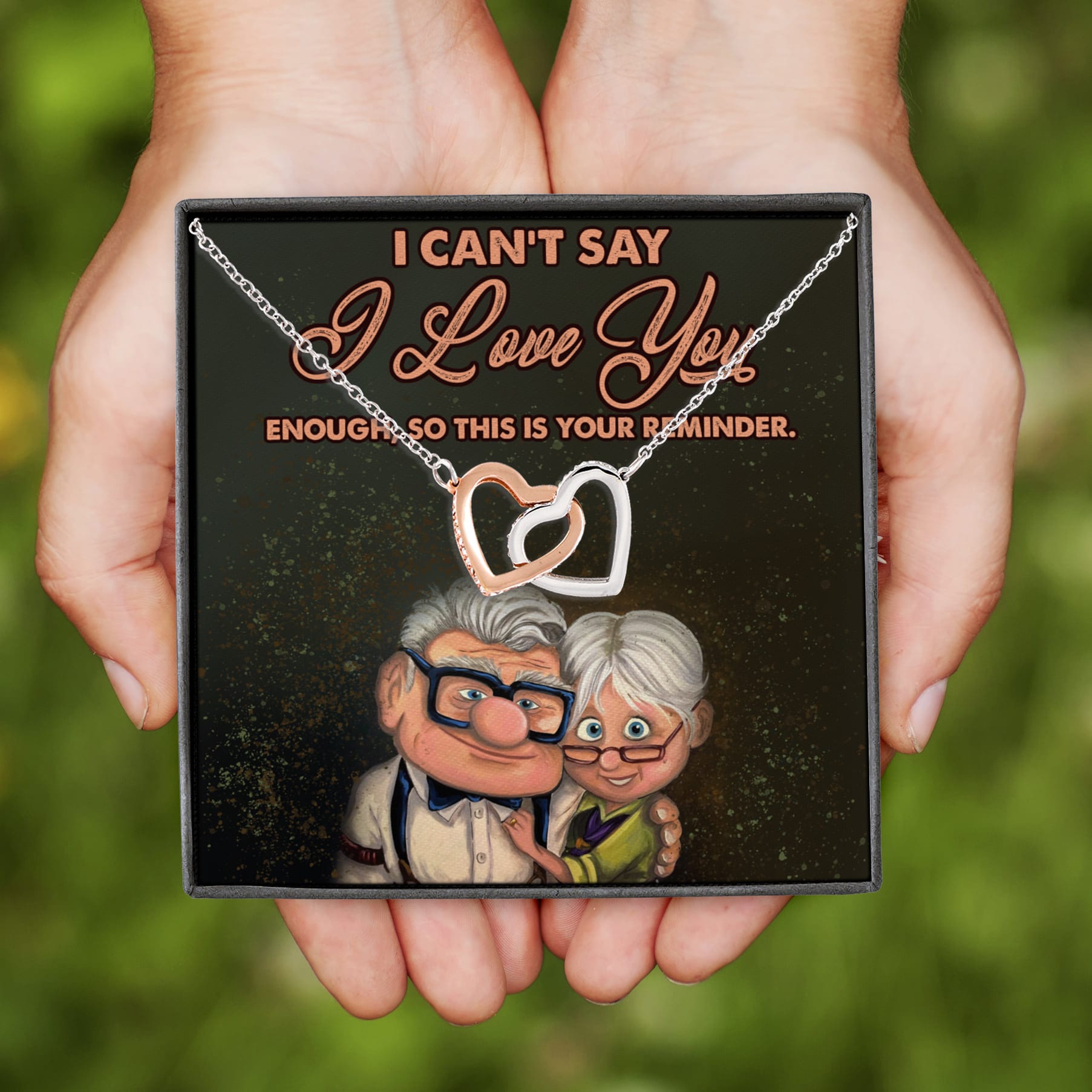 1HP. Love You Enough couple up(4) Interlocking Hearts Necklace