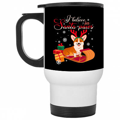 14 oz. White Travel Mug