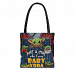 Just A Girl Who Loves Baby Yoda All Over Print Tote Bag - Shoulder Bag