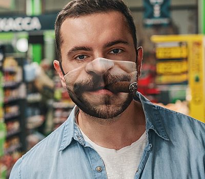 Alternative view of Cigar Washable Reusable Custom - Printed Cloth Face Mask Cover - Funny Cigar Face Mask