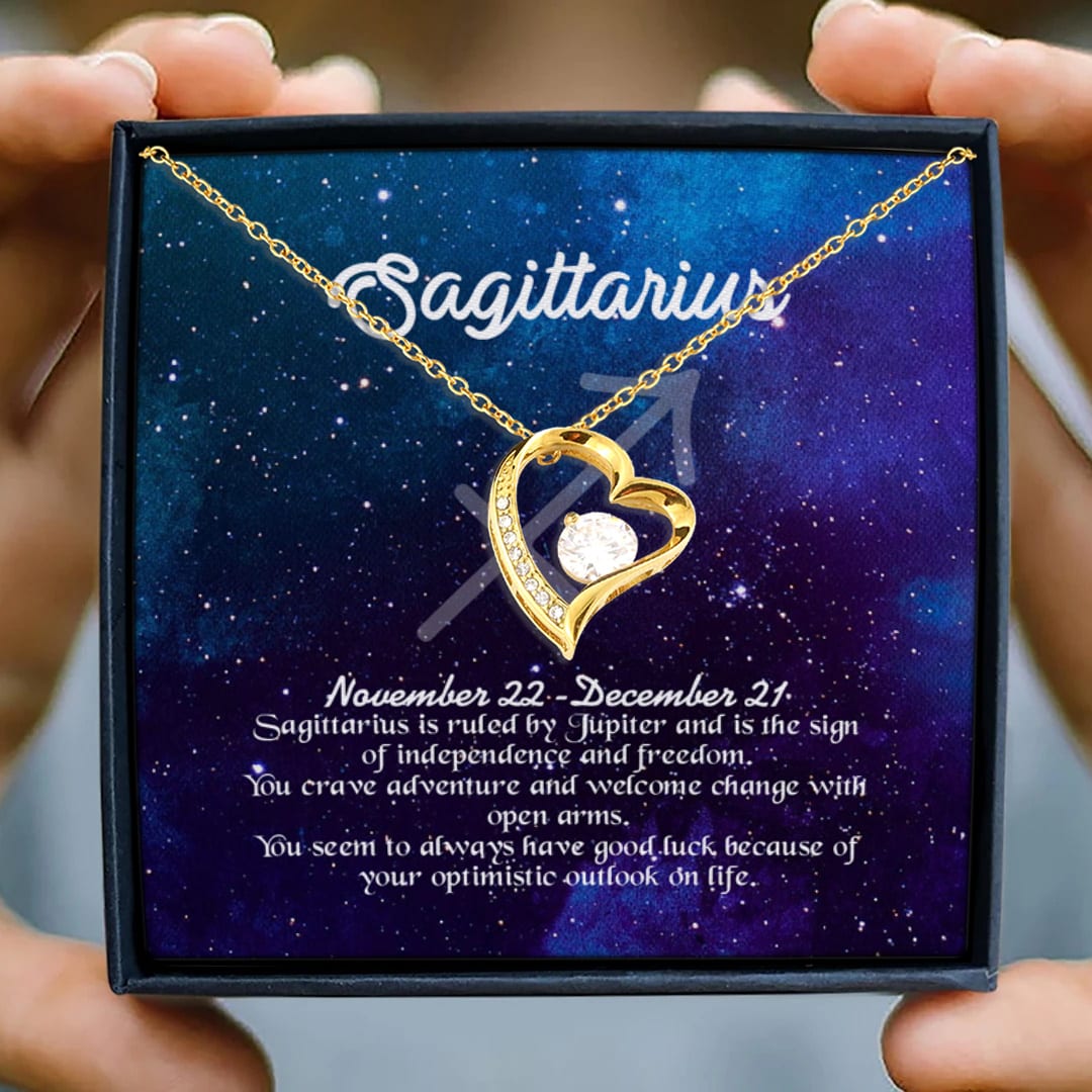 22 HG. Leo Horoscope_11 Forever Love Necklace (Gold) 3