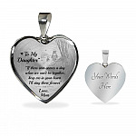 To My Daughter If There Ever Comes A Day When We Can’t Be Together Christopher Robin Heart Pendant Necklace - Heart Luxury Necklace (Silver)