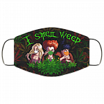 Hocus Pocus Weed I Smell Weed - Funny Halloween Washable Reusable Custom - Cloth Face Mask Cover, White, Cloth Face Cover – Medium/Large