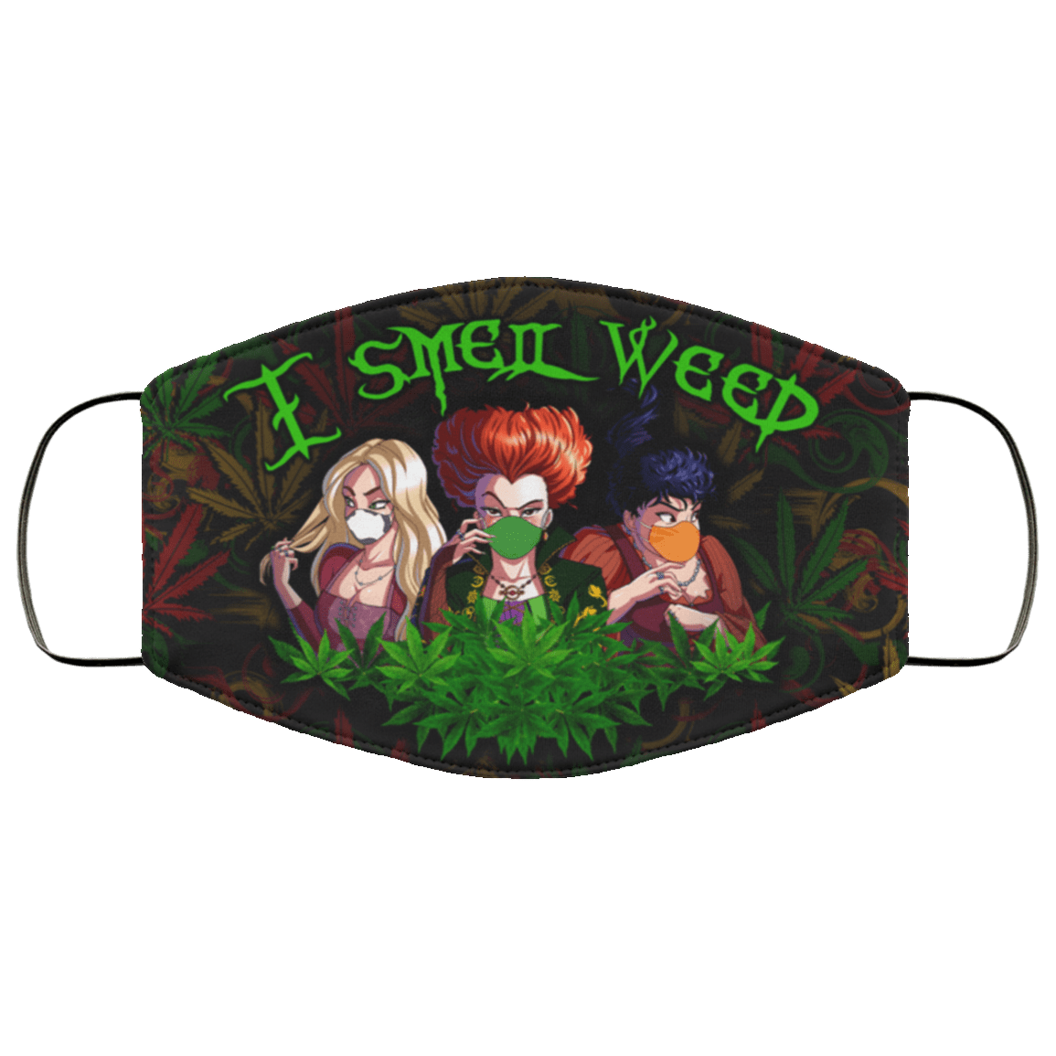 Hocus Pocus Weed I Smell Weed - Funny Halloween Washable Reusable Custom - Cloth Face Mask Cover, White, Cloth Face Cover – Medium/Large Hocus Pocus Weed I Smell Weed - Funny Halloween Washable Reusable Custom - Cloth Face Mask Cover, White, Cloth Face Cover – Medium/Large