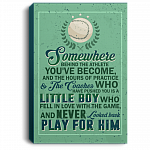 Somewhere Behind the Athlete You've Become the Hours of Pratice Framed Canvas Prints - Unframed Poster, White, 0.75'' Framed Canvas