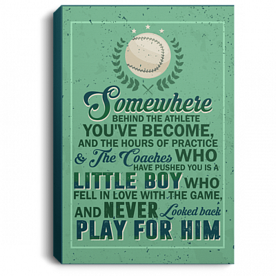 Somewhere Behind the Athlete You've Become the Hours of Pratice Framed Canvas Prints - Unframed Poster, White, 0.75'' Framed Canvas