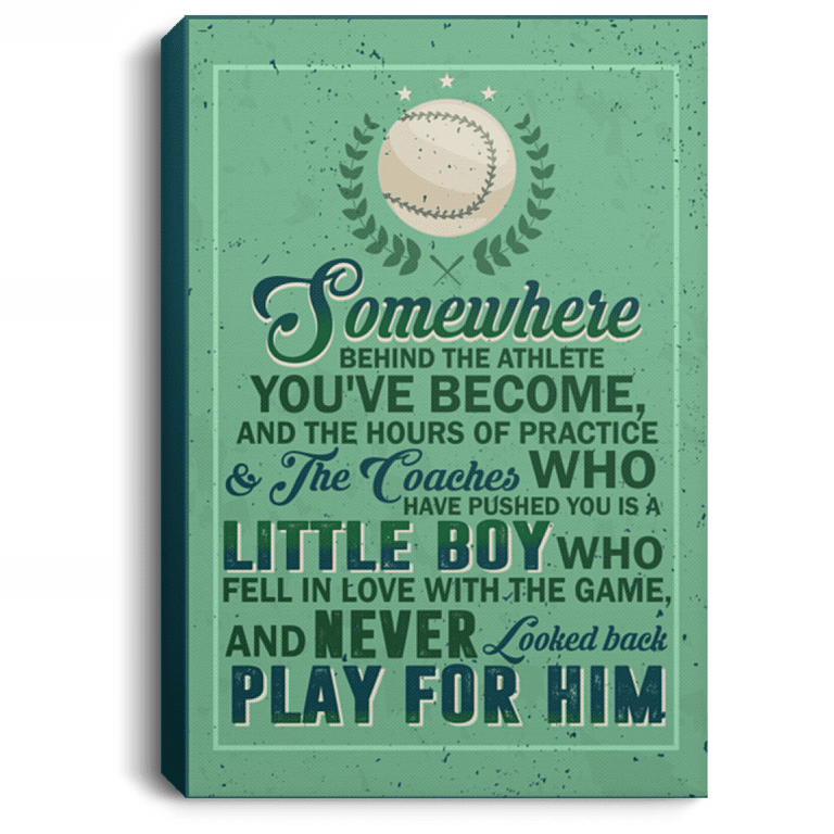 Somewhere Behind the Athlete You've Become the Hours of Pratice Framed Canvas Prints - Unframed Poster, White, 0.75'' Framed Canvas