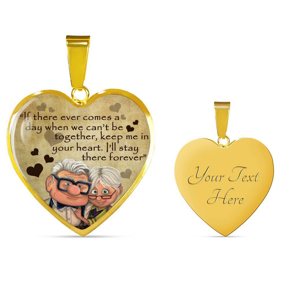 To My Wife If There ever Comes A Day When We Can't Be Together Keep Me In Your Heart Heart Pendant Necklace - Heart Luxury Necklace (Gold Plated) To My Wife If There ever Comes A Day When We Can't Be Together Keep Me In Your Heart Heart Pendant Necklace - Heart Luxury Necklace (Gold Plated)