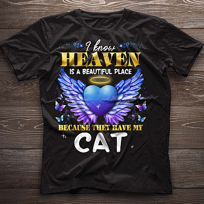 Alternative view of Personalized I Know Heaven Is A Beautiful Place Because They Have My Customized Name T-Shirt - V-Neck Shirt