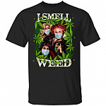 Hocus Pocus I Smell Weed T-Shirt - Funny Halloween Shirt, Black, Unisex T-Shirt