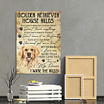 5VT. Golden Retriever House Rules canvas mockup