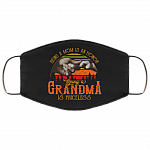 Being A Mom Is An Honor Being A Grandma Is Priceless Washable Reusable Custom - Printed Cloth Face Mask Cover, White, Cloth Face Cover – Medium/Large