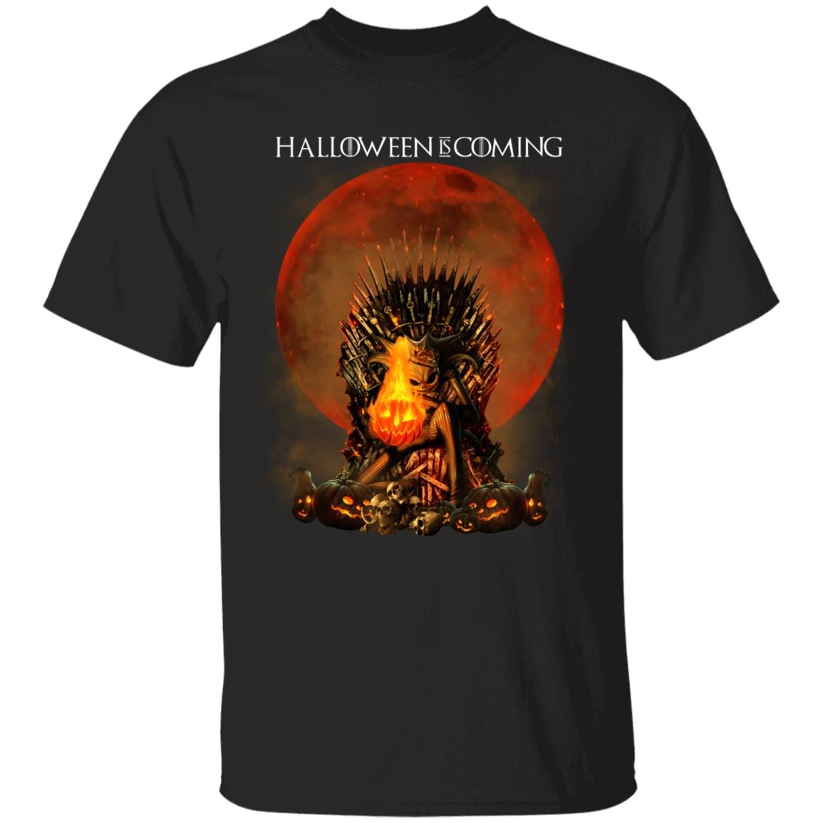 Halloween Is Coming Shirt - Horror Movie Shirt - Jack Skellington Shirt - Halloween Costume, Black, Unisex T-Shirt